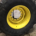 18"W x 28"D Waffle Wheel (Groups of 3 bolts) Rim with 12-Hole Center, John Deere Yellow