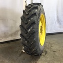 420/85R38 Cultor Radial-85 R-1W on John Deere Yellow 10-Hole Formed Plate W/Weight Holes 65%