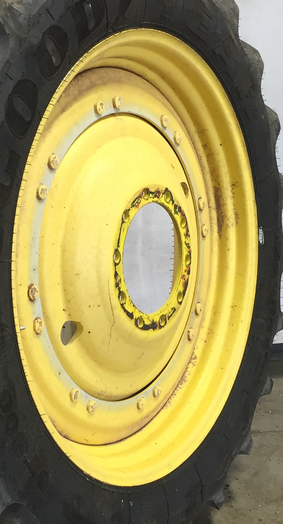 10"W x 42"D Stub Disc (groups of 2 bolts) Rim with 10-Hole Center, John Deere Yellow