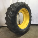 620/70R46 BKT Tires Agrimax RT 765 R-1W on John Deere Yellow 12-Hole Stub Disc 25%