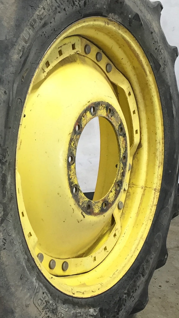 10-Hole Waffle Wheel (Groups of 3 bolts) Center for 34" Rim, John Deere Yellow