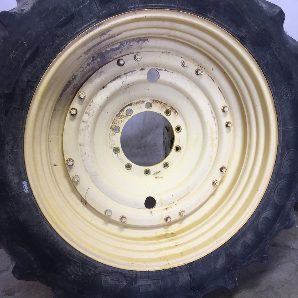 10"W x 42"D Stub Disc Rim with 10-Hole Center, John Deere Yellow