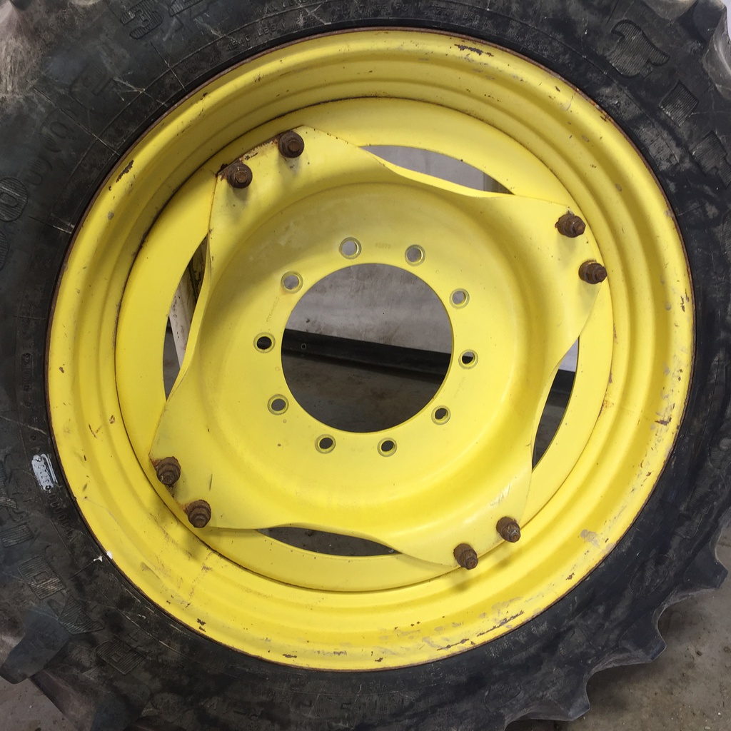 10"W x 34"D Stub Disc (groups of 2 bolts) Rim with 10-Hole Center, John Deere Yellow