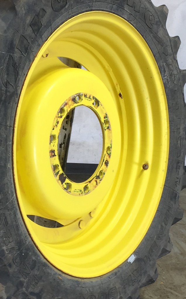 10"W x 34"D Stub Disc (groups of 2 bolts) Rim with 10-Hole Center, John Deere Yellow