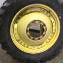 10"W x 34"D Waffle Wheel (Groups of 3 bolts) Rim with 10-Hole Center, John Deere Yellow