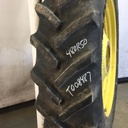 480/80R50 Goodyear Farm DT800 Super Traction R-1W on John Deere Yellow 10-Hole Formed Plate W/Weight Holes 80%