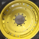 12"W x 38"D Waffle Wheel (Groups of 3 bolts) Rim with 10-Hole Center, John Deere Yellow