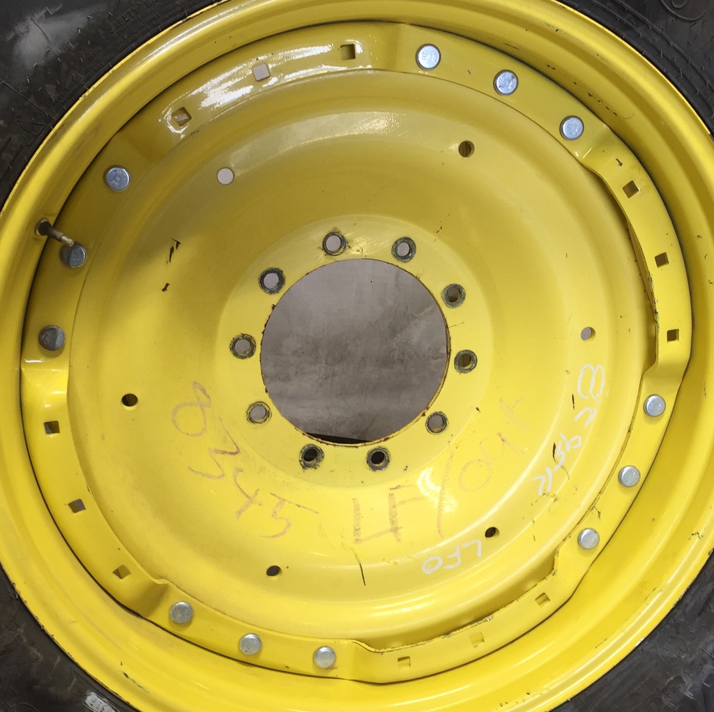 10-Hole Waffle Wheel (Groups of 3 bolts) Center for 38"-54" Rim, John Deere Yellow