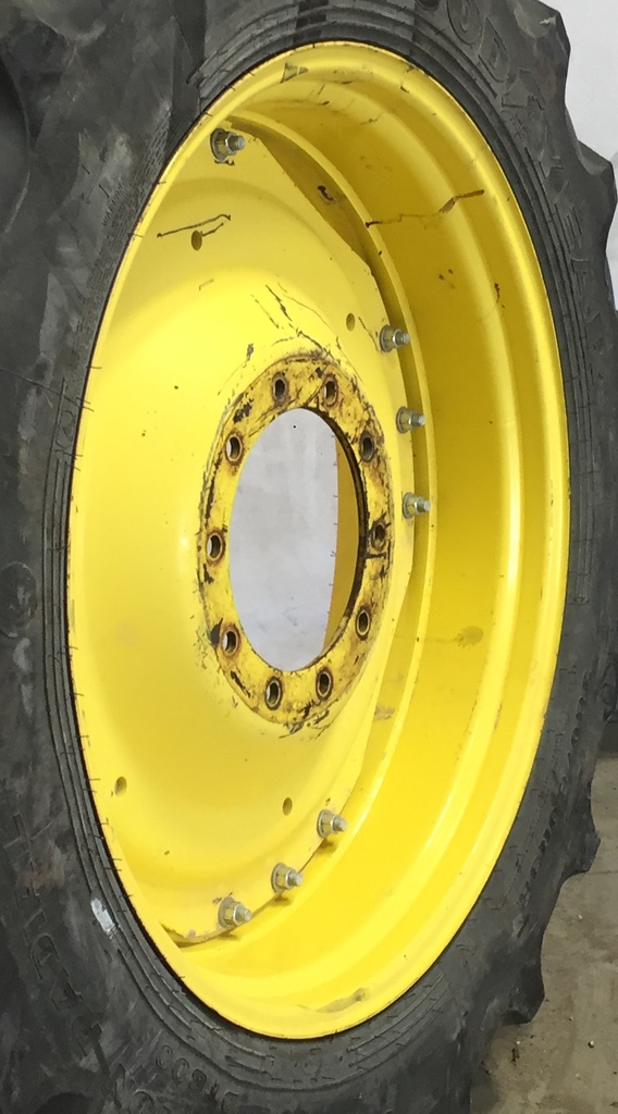 10-Hole Waffle Wheel (Groups of 3 bolts) Center for 38"-54" Rim, John Deere Yellow