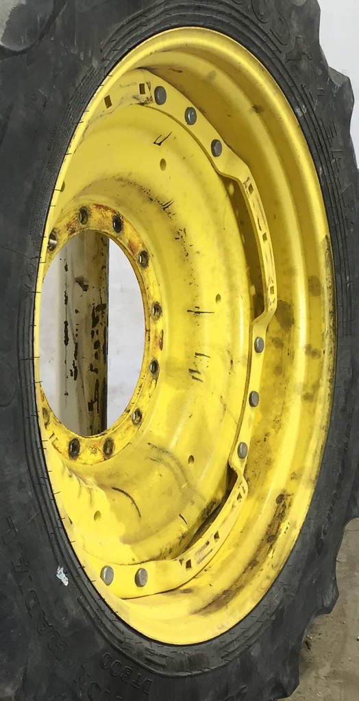 12-Hole Waffle Wheel (Groups of 3 bolts) Center for 38"-54" Rim, John Deere Yellow