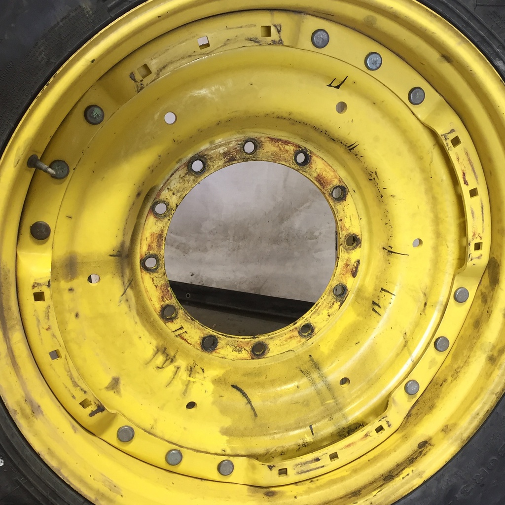 12-Hole Waffle Wheel (Groups of 3 bolts) Center for 38"-54" Rim, John Deere Yellow