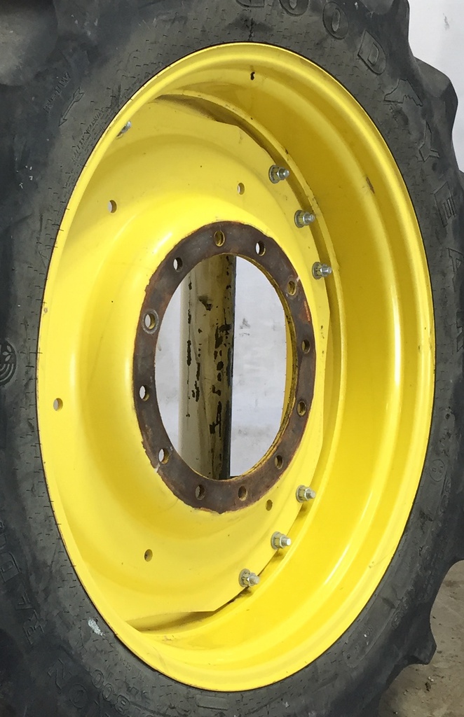 12-Hole Waffle Wheel (Groups of 3 bolts) Center for 38"-54" Rim, John Deere Yellow