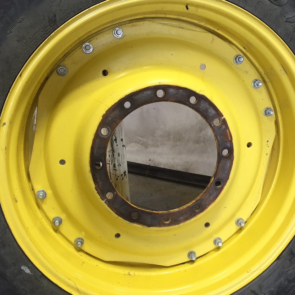 12-Hole Waffle Wheel (Groups of 3 bolts) Center for 38"-54" Rim, John Deere Yellow