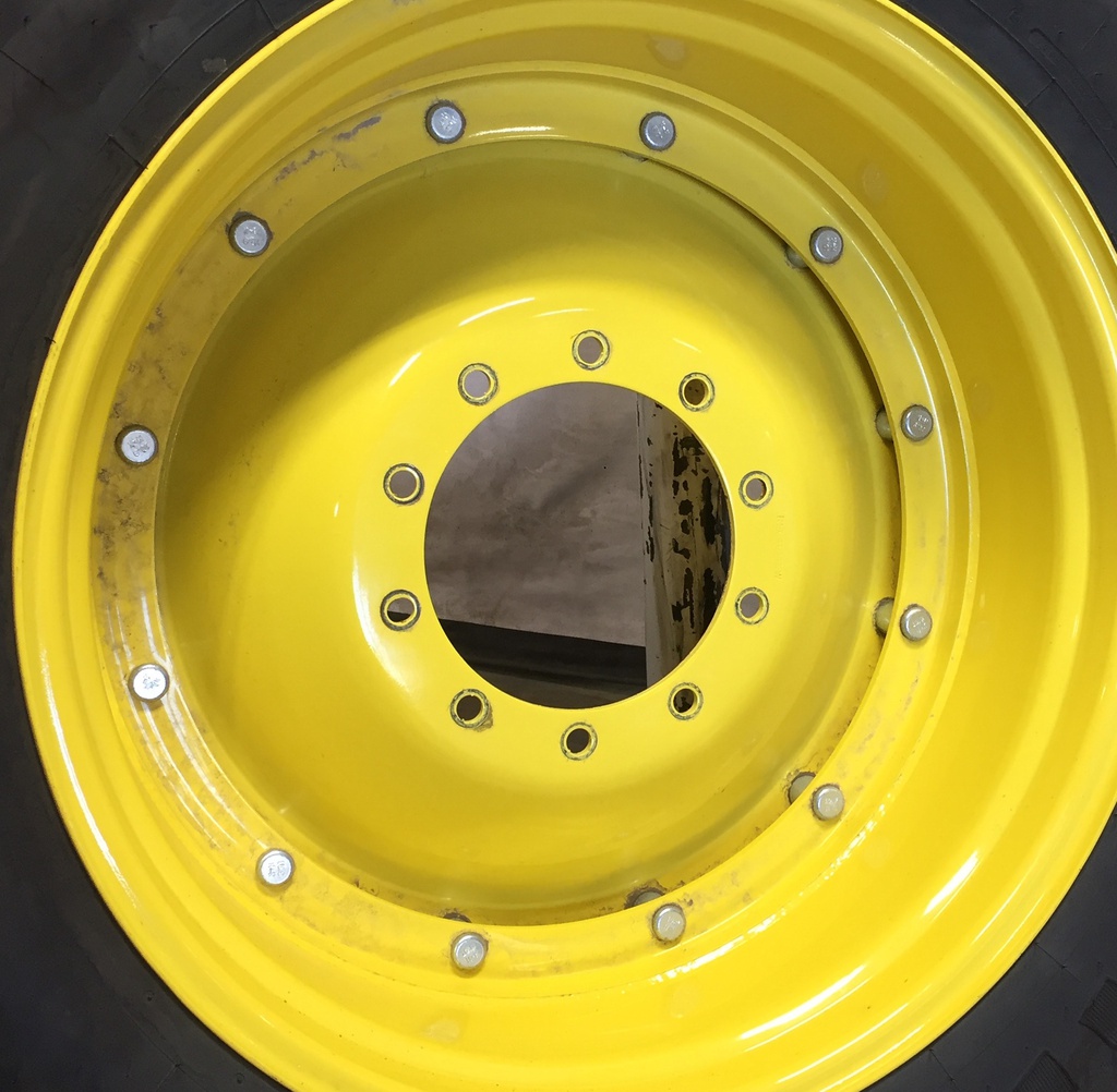 15"W x 34"D Stub Disc Rim with 10-Hole Center, John Deere Yellow