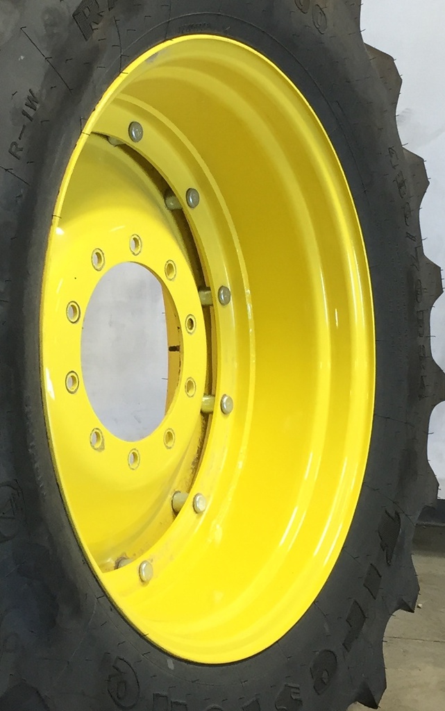 15"W x 34"D Stub Disc Rim with 10-Hole Center, John Deere Yellow