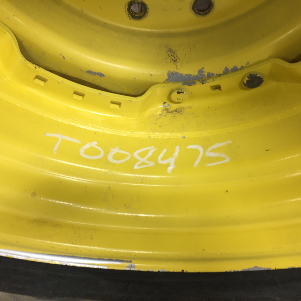 15"W x 30"D Waffle Wheel (Groups of 3 bolts)/Waffle Wheel (Groups of 2 bolts) Rim with 12-Hole Center, John Deere Yellow