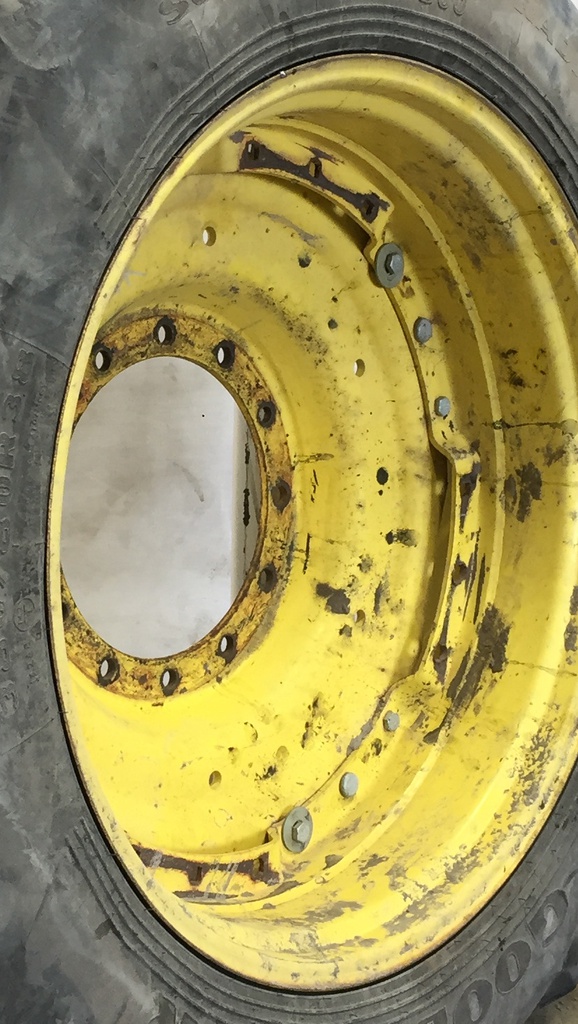 12-Hole Waffle Wheel (Groups of 3 bolts) Center for 38"-54" Rim, John Deere Yellow