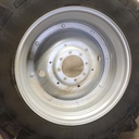 15"W x 38"D Stub Disc Rim with 8-Hole Center, Case IH Silver Mist