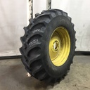 480/70R30 Firestone Radial All Traction DT R-1W on John Deere Yellow 8-Hole Formed Plate 90%