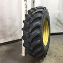 480/70R30 Firestone Radial All Traction DT R-1W on John Deere Yellow 8-Hole Formed Plate 90%