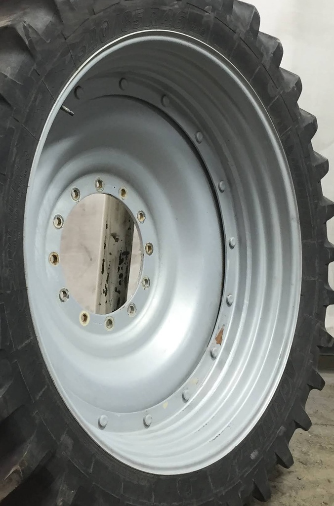 10"W x 46"D Stub Disc Rim with 12-Hole Center, Agco Corp Gray