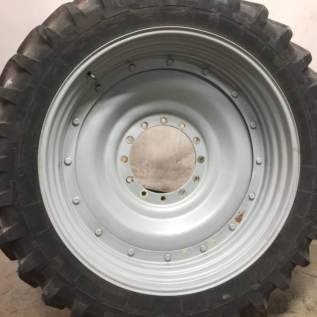 10"W x 46"D Stub Disc Rim with 12-Hole Center, Agco Corp Gray