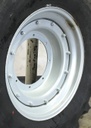 12"W x 30"D Stub Disc Rim with 8-Hole Center, Case IH Silver Mist