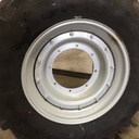 12"W x 30"D Stub Disc Rim with 8-Hole Center, Case IH Silver Mist