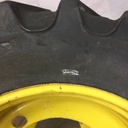 380/85R34 BKT Tires Agrimax RT 855 R-1W on John Deere Yellow 12-Hole FWA Direct Bolt Dual 65%