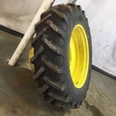 380/85R34 BKT Tires Agrimax RT 855 R-1W on John Deere Yellow 12-Hole FWA Direct Bolt Dual 65%