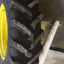 380/85R34 BKT Tires Agrimax RT 855 R-1W on John Deere Yellow 12-Hole FWA Direct Bolt Dual 65%