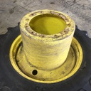 380/85R34 BKT Tires Agrimax RT 855 R-1W on John Deere Yellow 12-Hole FWA Direct Bolt Dual 65%