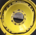 13"W x 34"D Waffle Wheel (Groups of 3 bolts) Rim with 10-Hole Center, John Deere Yellow