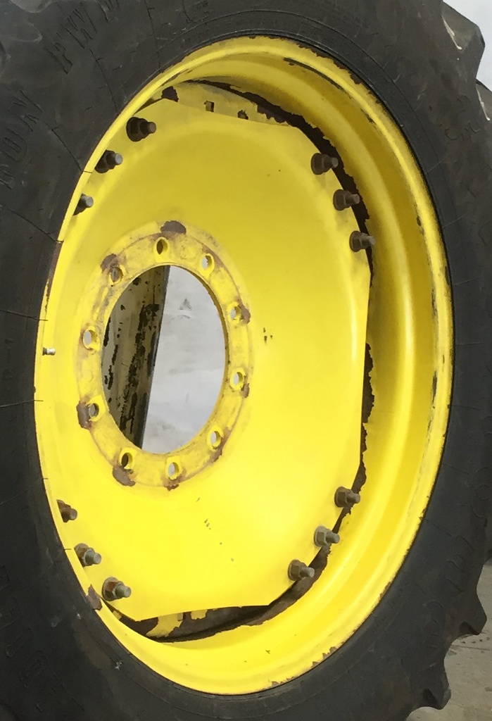 10-Hole Waffle Wheel (Groups of 3 bolts) Center for 34" Rim, John Deere Yellow