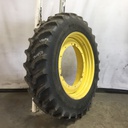 480/80R46 Goodyear Farm UltraTorque Plus Radial R-1 on John Deere Yellow 12-Hole Stub Disc 80%