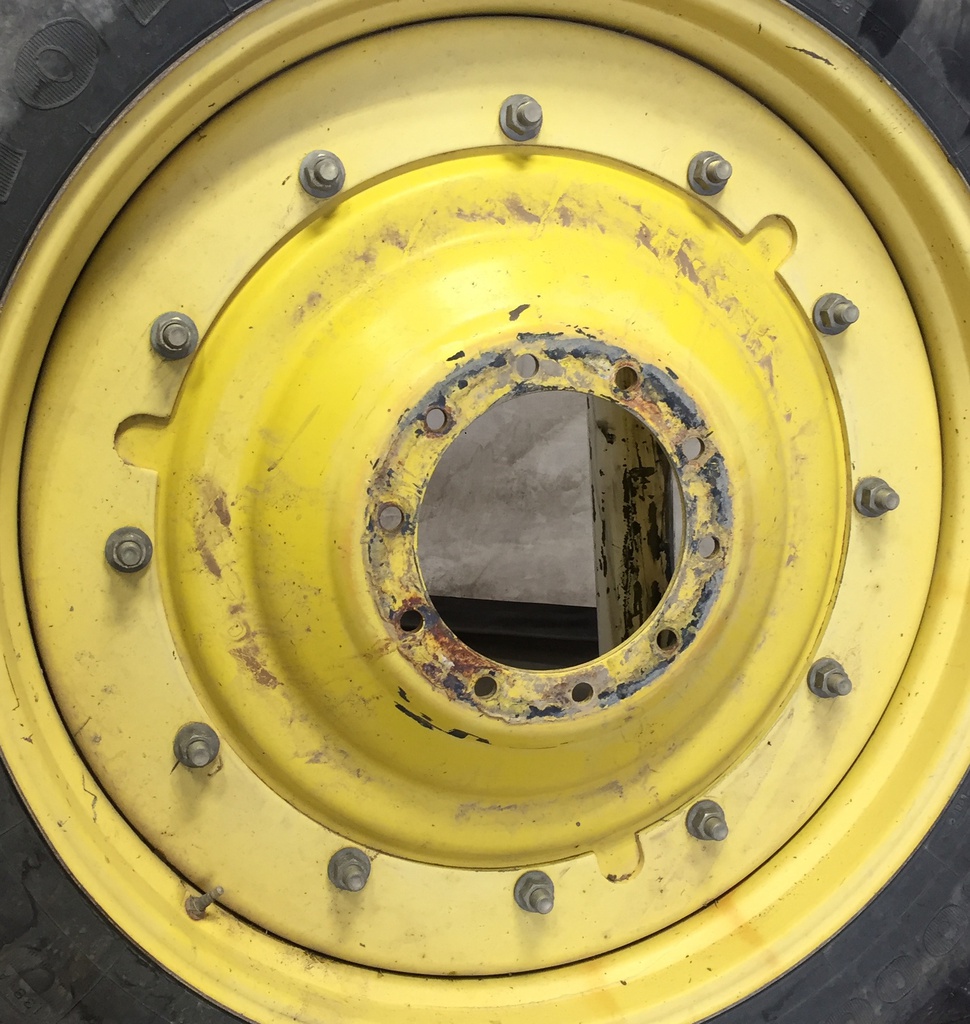 10"W x 42"D Stub Disc Rim with 10-Hole Center, John Deere Yellow