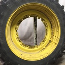 480/80R50 Michelin AgriBib R-1W on John Deere Yellow 12-Hole Stub Disc 70%