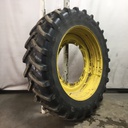 480/80R50 Michelin AgriBib R-1W on John Deere Yellow 12-Hole Stub Disc 70%