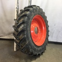 480/80R42 Michelin AgriBib R-1W on Kubota Orange 10-Hole Waffle Wheel (Groups of 3 bolts) 95%
