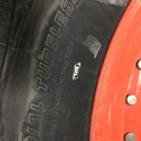 480/80R42 Michelin AgriBib R-1W on Kubota Orange 10-Hole Waffle Wheel (Groups of 3 bolts) 95%