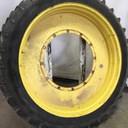 270/95R54 BKT Tires Agrimax RT 955 R-1W on John Deere Yellow 12-Hole Stub Disc 60%
