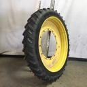 270/95R54 BKT Tires Agrimax RT 955 R-1W on John Deere Yellow 12-Hole Stub Disc 60%