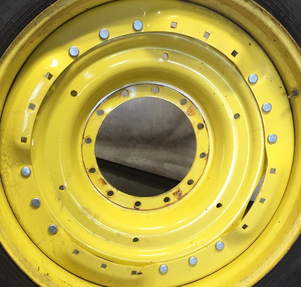 12-Hole Waffle Wheel (Groups of 3 bolts) Center for 38"-54" Rim, John Deere Yellow