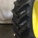 480/80R50 Goodyear Farm DT800 Super Traction R-1W on John Deere Yellow 10-Hole Formed Plate W/Weight Holes 70%