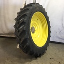 480/80R50 Goodyear Farm DT800 Super Traction R-1W on John Deere Yellow 10-Hole Formed Plate W/Weight Holes 70%