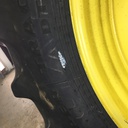 480/80R50 Goodyear Farm DT800 Super Traction R-1W on John Deere Yellow 10-Hole Formed Plate W/Weight Holes 70%