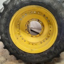 15"W x 34"D Waffle Wheel (Groups of 3 bolts) Rim with 12-Hole Center, John Deere Yellow