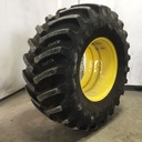 800/70R38 Firestone Radial Deep Tread 23 R-1W on John Deere Yellow 12-Hole Stub Disc 99%