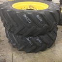 480/70R34 Michelin OmniBib R-1W on John Deere Yellow 10-Hole Waffle Wheel (Groups of 3 bolts) 30%