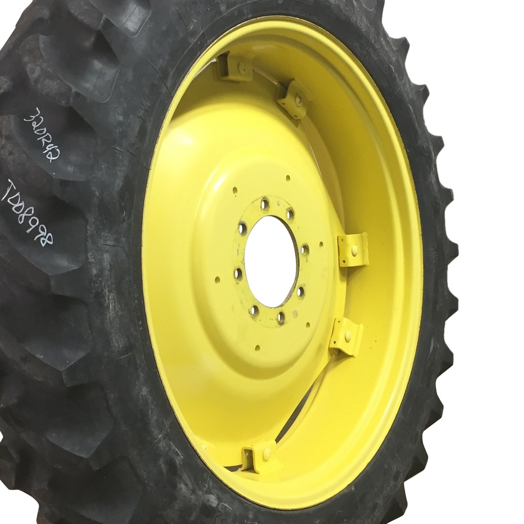 10"W x 42"D, John Deere Yellow 8-Hole Rim with Clamp/Loop Style (groups of 2 bolts)